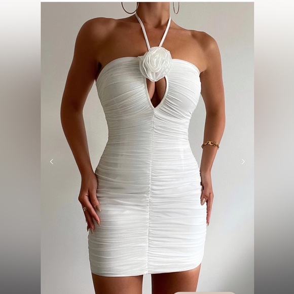 Runaway The Label Rosette Mini Dress - Picture 2 of 7